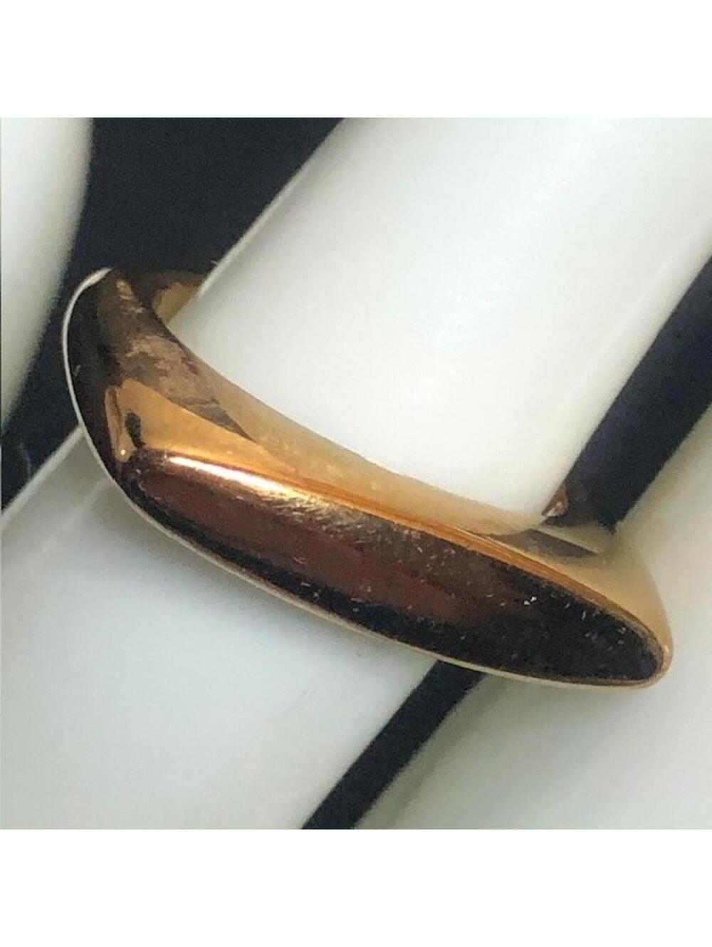 B1207 MICHAEL KORS Modern Gold Tone sleek squared Band Statement Ring sz 6